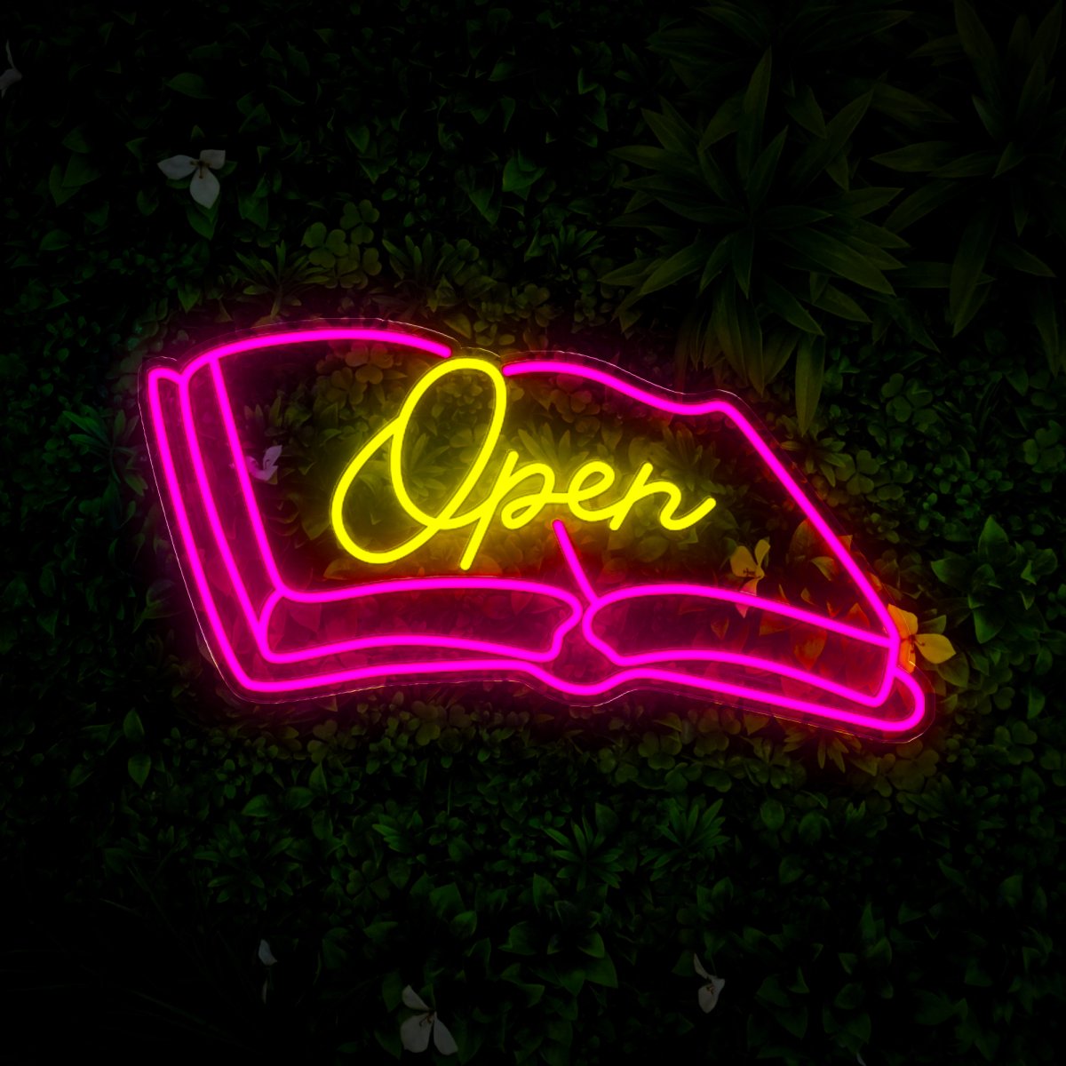 Open Book Neon Sign - Reels Custom
