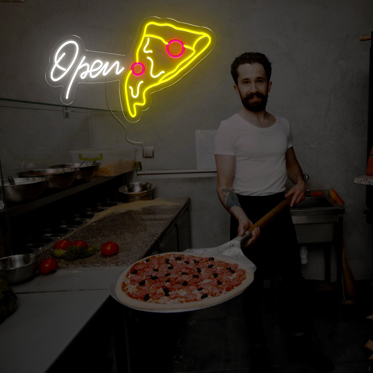 Open Pizza Neon Sign - Reels Custom