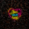 Open Your Heart Neon Sign - Reels Custom