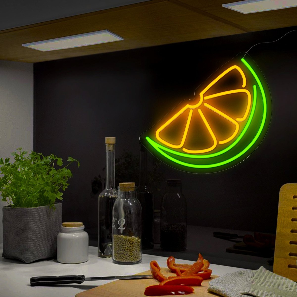 Orange Fruit Wall Neon Sign - Reels Custom