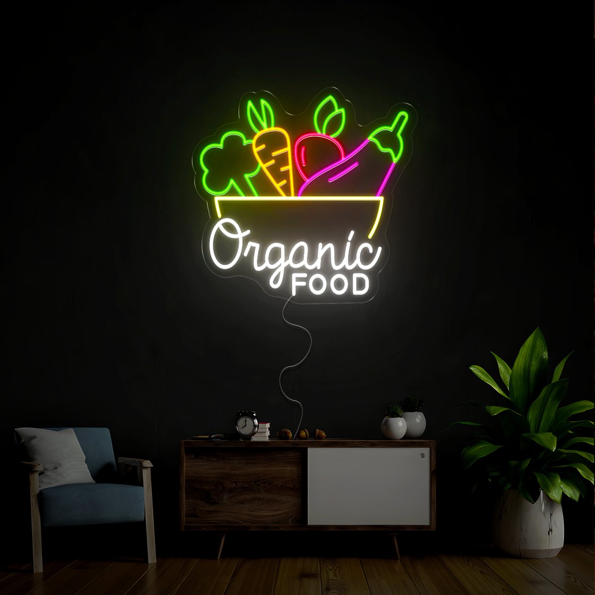 Organic Food Neon Sign - Reels Custom