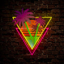 Palm Tree Beach Artwork Led Neon Sign - Reels Custom