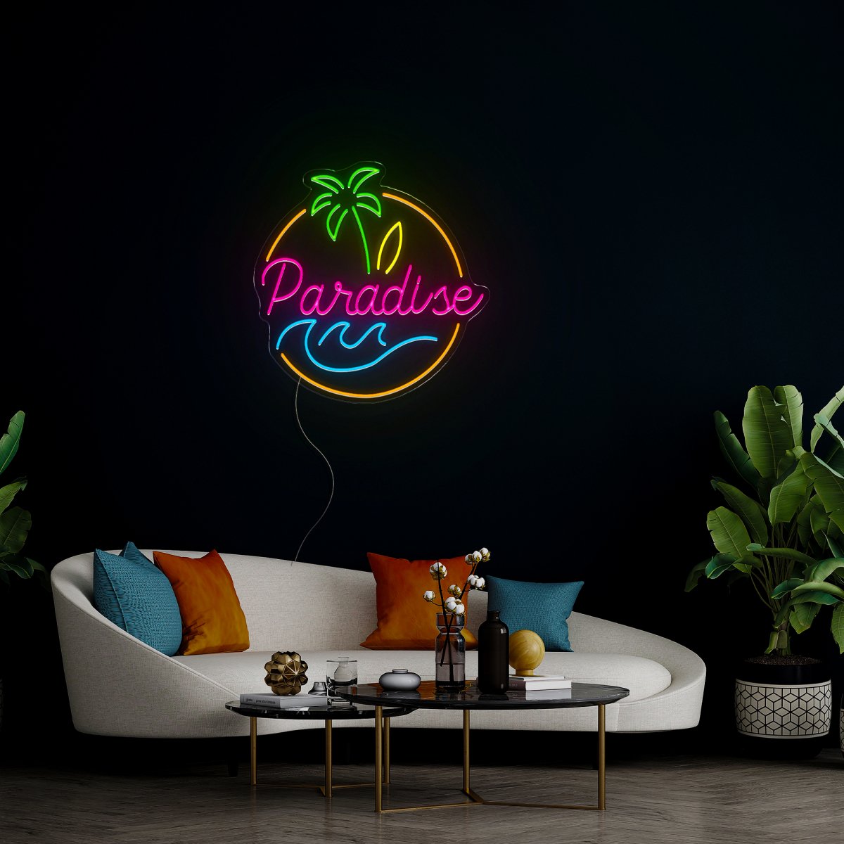 Paradise Neon Sign - Reels Custom