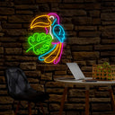 Parrot And Leaves Neon Sign - Reels Custom
