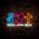 Peace Love Jesus Neon Sign - Reels Custom