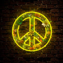 Peace Sign Flower Artwork Led Neon Sign - Reels Custom