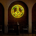Peace Sign Flower Artwork Led Neon Sign - Reels Custom