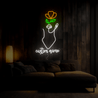 Peaceful Floral Woman Neon Sign - Reels Custom