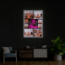 Personalized 18th Birthday Photo Collage Neon Sign - Reels Custom