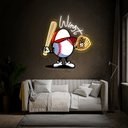 Personalized Baseball Player's Name Artwork Neon Sign - Reels Custom
