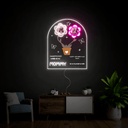 Personalized Birth Month Flower Artwork Neon Sign - Reels Custom