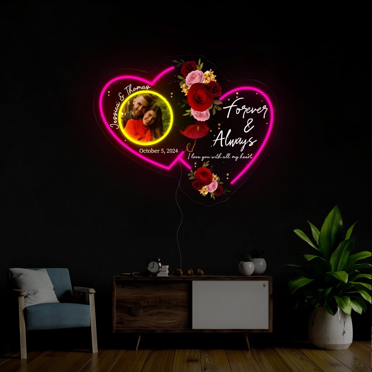 Personalized Couple Photo Artwork Neon Sign - Reels Custom