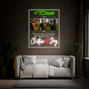 Personalized Dad Photo Collage Artwork Neon Sign - Reels Custom