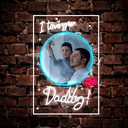Personalized Father's Day Photo Artwork Neon Sign - Reels Custom