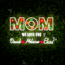 Personalized Flower Printed We Love Mom Neon Sign - Reels Custom