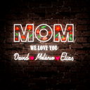 Personalized Flower Printed We Love Mom Neon Sign - Reels Custom