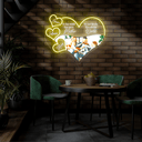 Personalized Mama Heart Artwork Neon Sign - Reels Custom