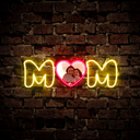 Personalized Mom Heart Artwork Neon Sign - Reels Custom