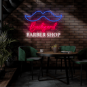 Personalized Moustache barber shop Led Neon Sign - Reels Custom