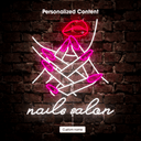 Personalized Nails Salon's Name Neon Sign - Reels Custom