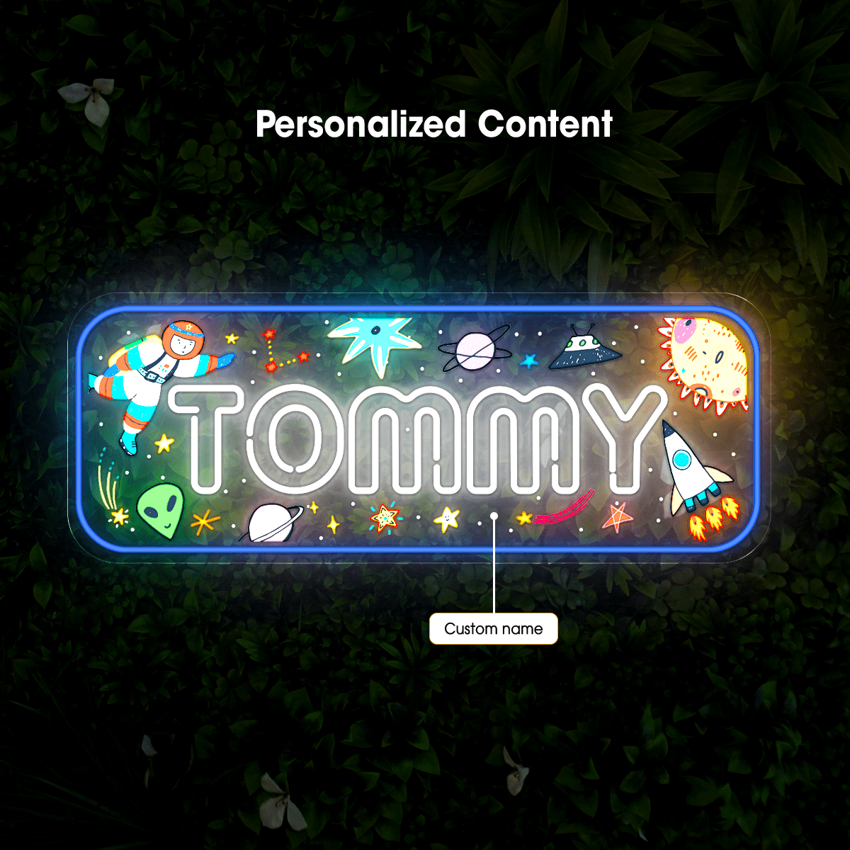 Personalized Name around Space Universe - Reels Custom