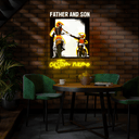 Personalized Name Father and Son Artwork neon sign - Reels Custom