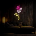 Personalized Peaceful woman Floral Head Led - Reels Custom