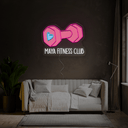 Personalized Pink Dumbbell Artwork Neon Sign - Reels Custom