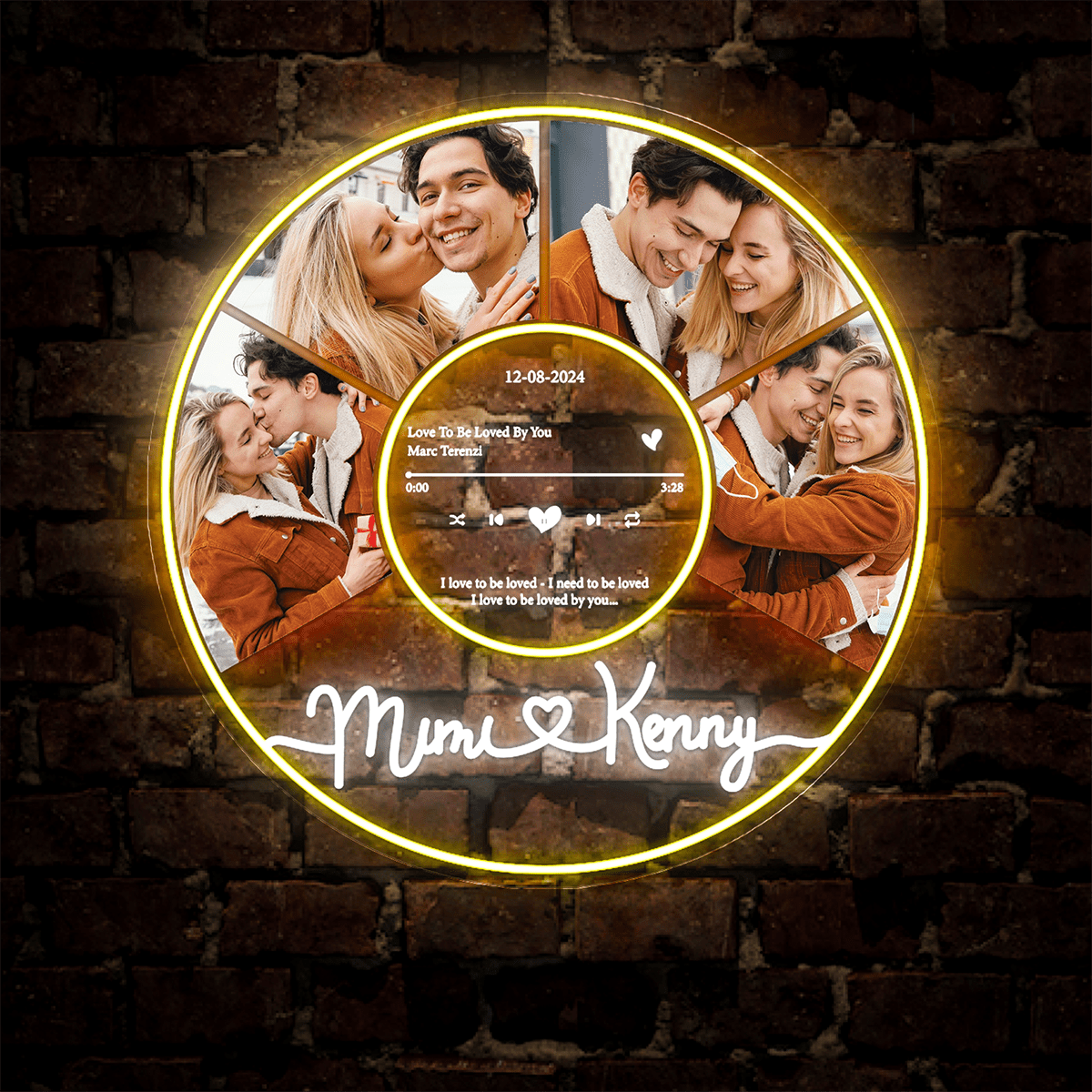 Personalized Romantic Couple Artwork Neon Sign - Reels Custom