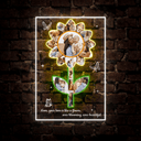 Personalized Sunflower Photo Collage Neon Sign - Reels Custom