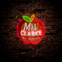 Personalized Teacher Name Apple Artwork Neon Sign - Reels Custom
