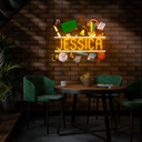 Personalized Teacher Name class artwork neon sign - Reels Custom