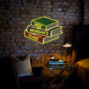 Personalized Teacher Name in Book Artwork neon sig - Reels Custom