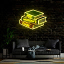 Personalized Teacher Name in Book Artwork neon sig - Reels Custom