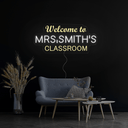 Personalized Teacher Name Welcome Neon Sign - Reels Custom