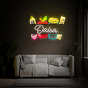 Personalized Teacher's Name Artwork Neon Sign - Reels Custom