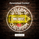 Personalized Teacher's Name Neon Sign - Reels Custom