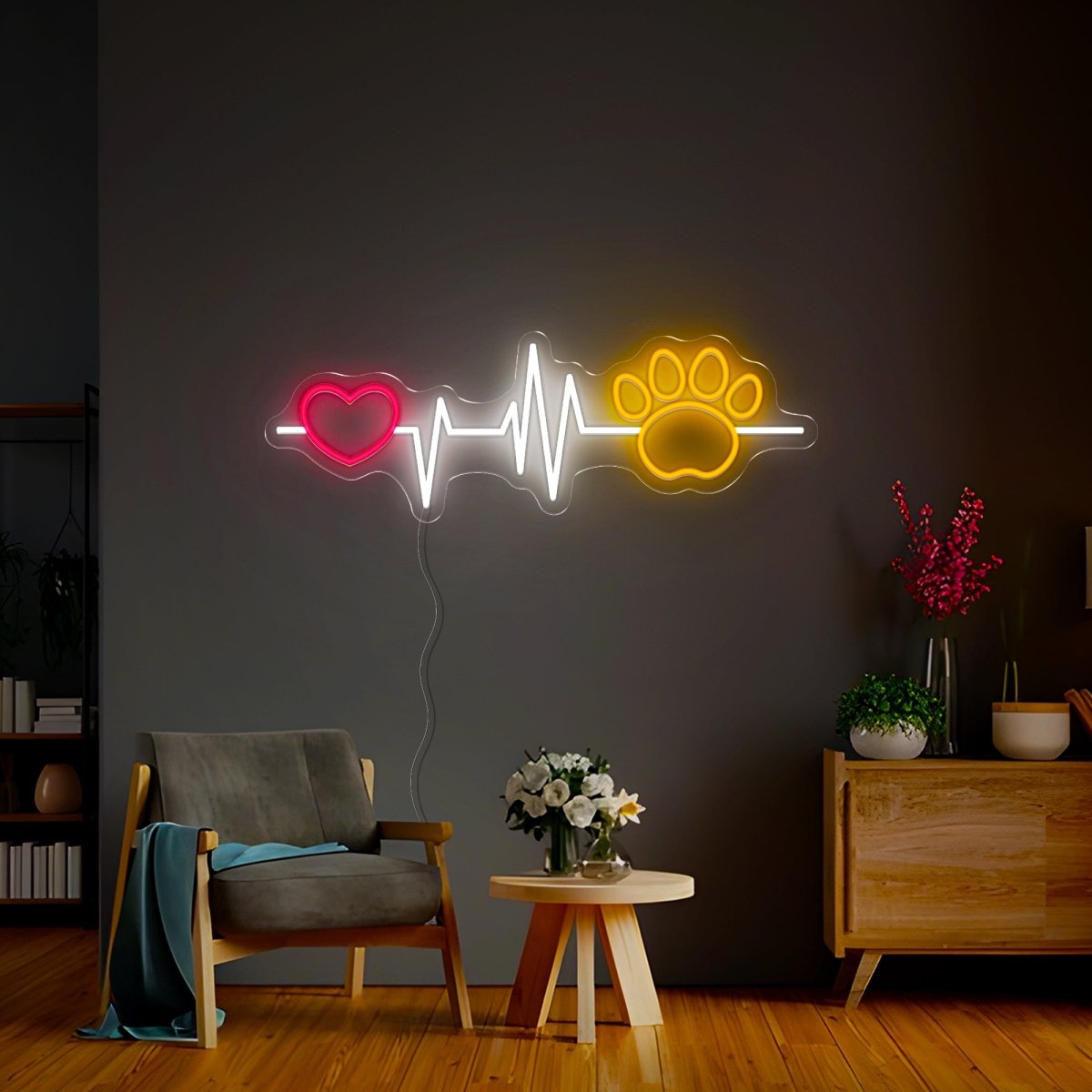 Pet Heartbeat Live Neon Sign - Reels Custom