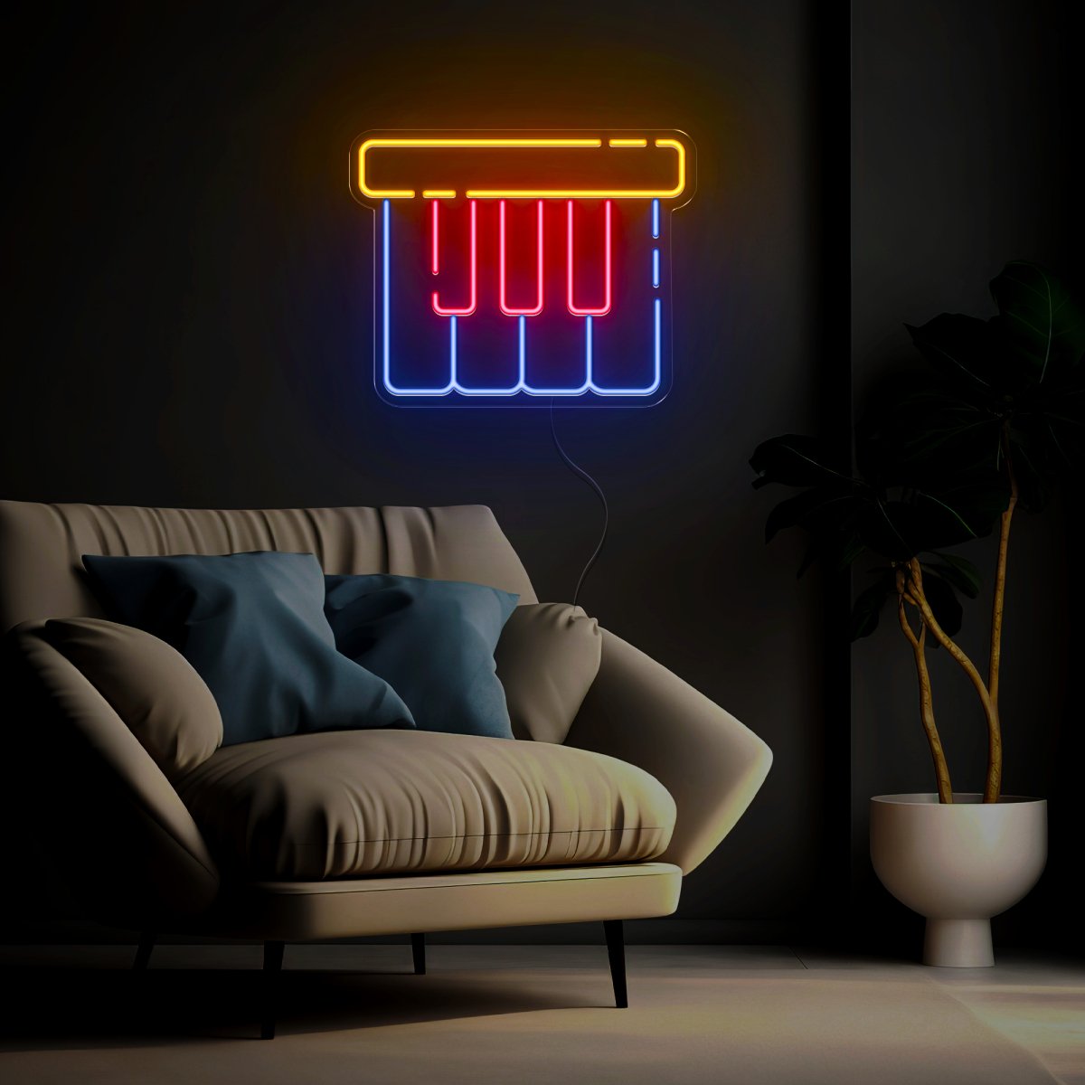 Piano Neon Sign - Reels Custom