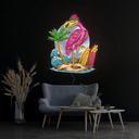 Pink Flamingo Summer Vibes Artwork Neon Sign - Reels Custom