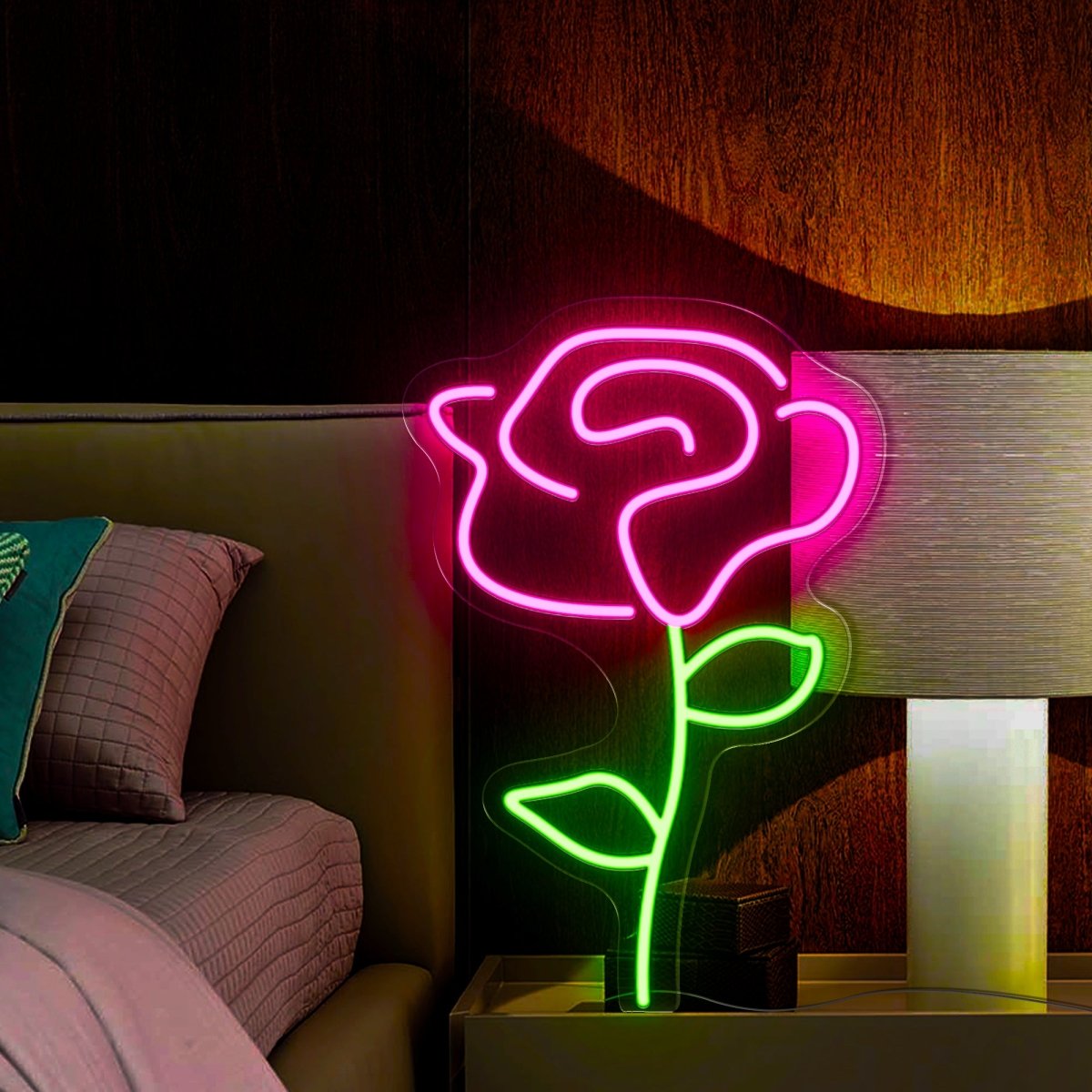 Pink Rose Led Neon Sign - Reels Custom