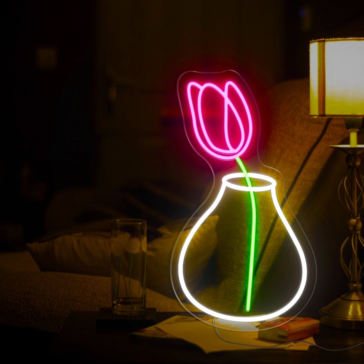 Pink Tulips Led Neon Sign - Reels Custom