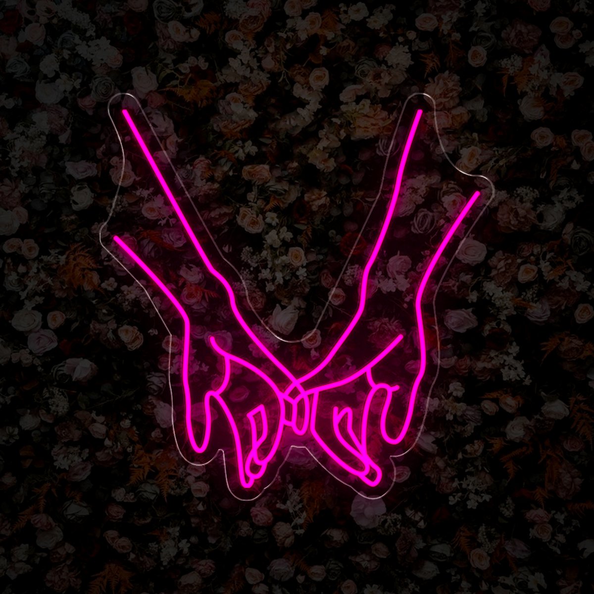 Pinkies Intertwined Aesthetic Wedding Led Neon Sign - Reels Custom