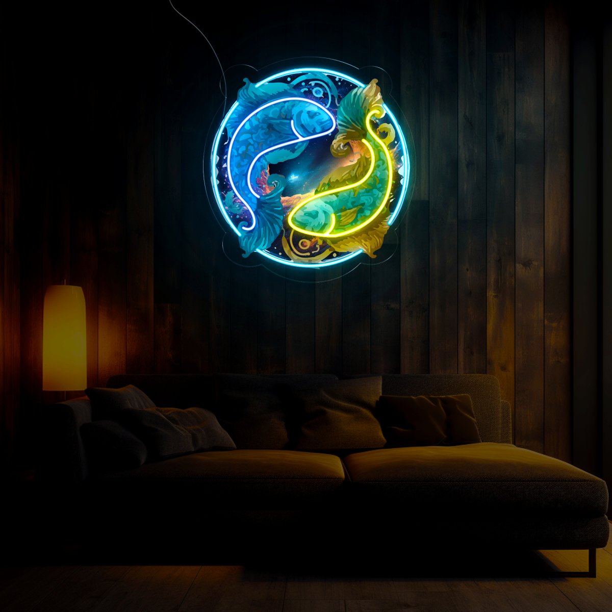 Pisces Zodiac Artwork Led Neon Sign - Reels Custom