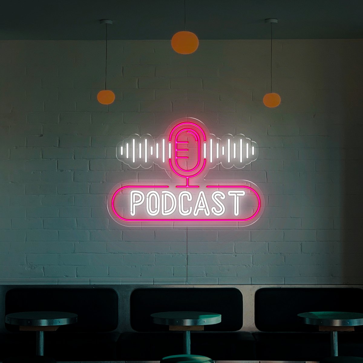 Podcast Neon Sign - Reels Custom