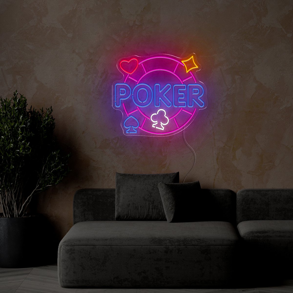 Poker Neon Sign - Reels Custom
