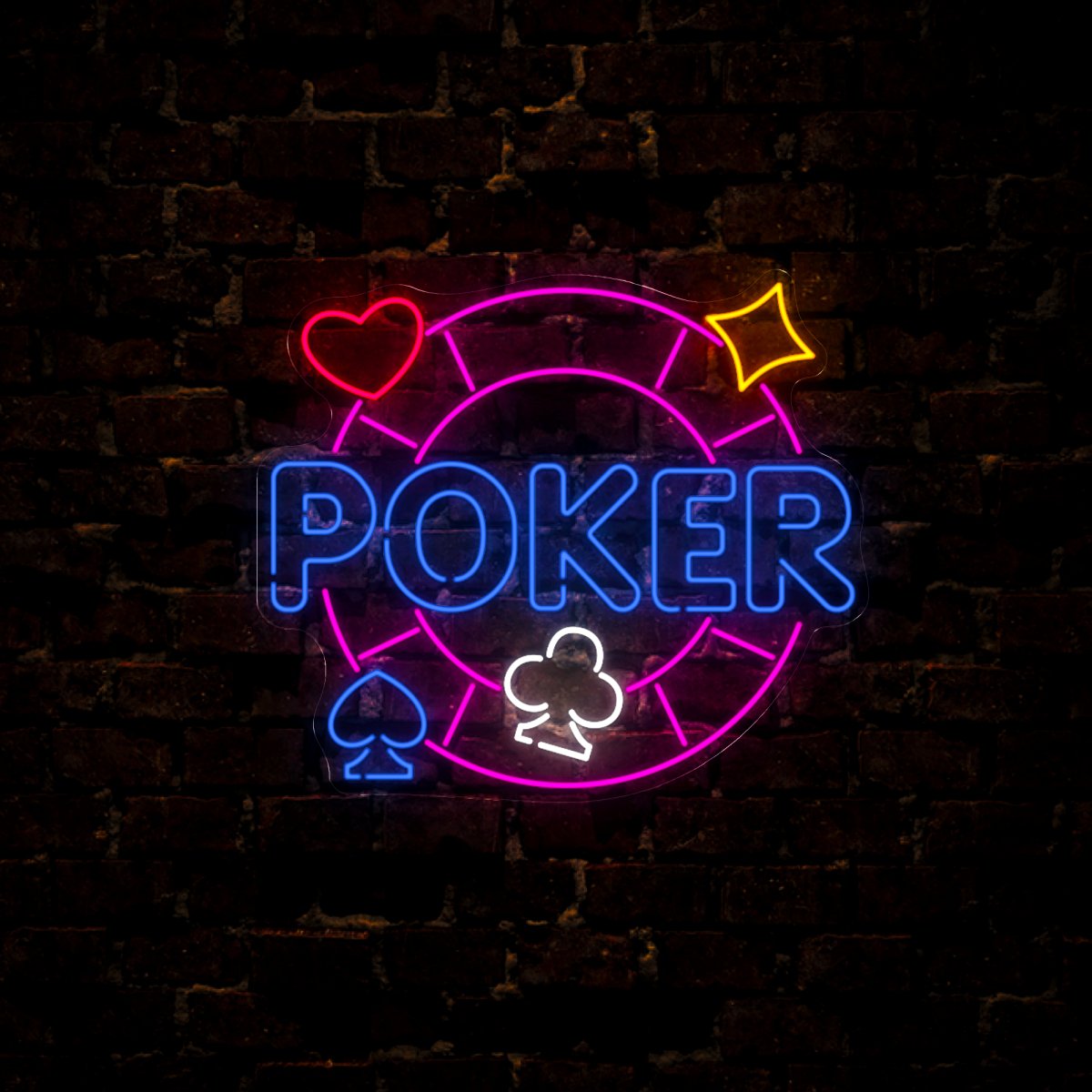 Poker Neon Sign - Reels Custom