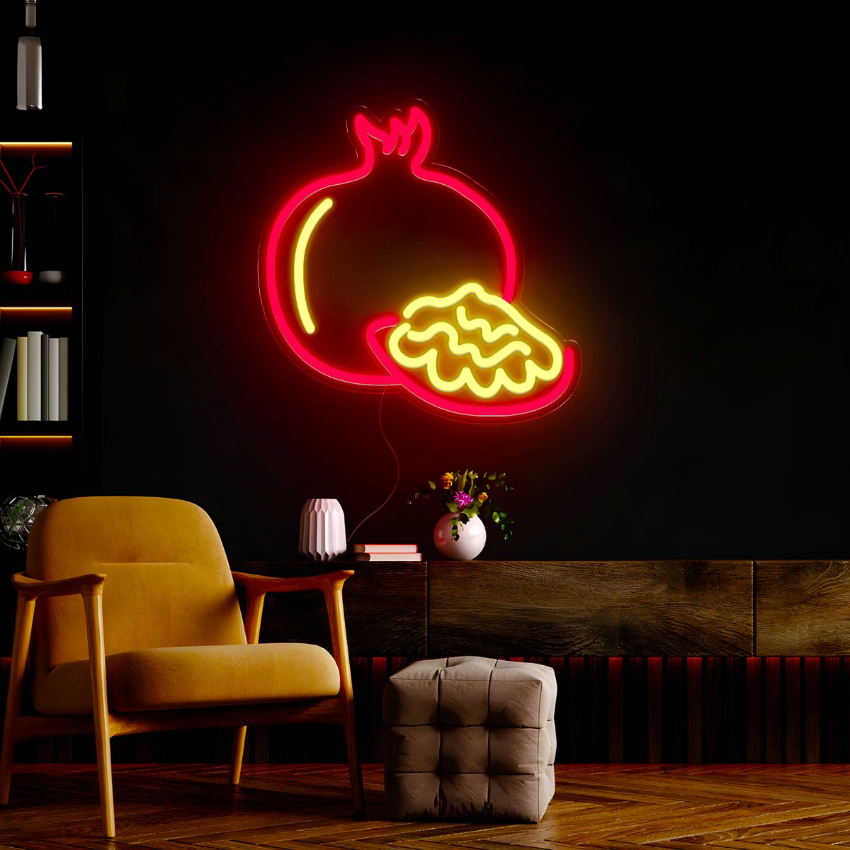 Pomegranate Fruits Led Neon Sign - Reels Custom
