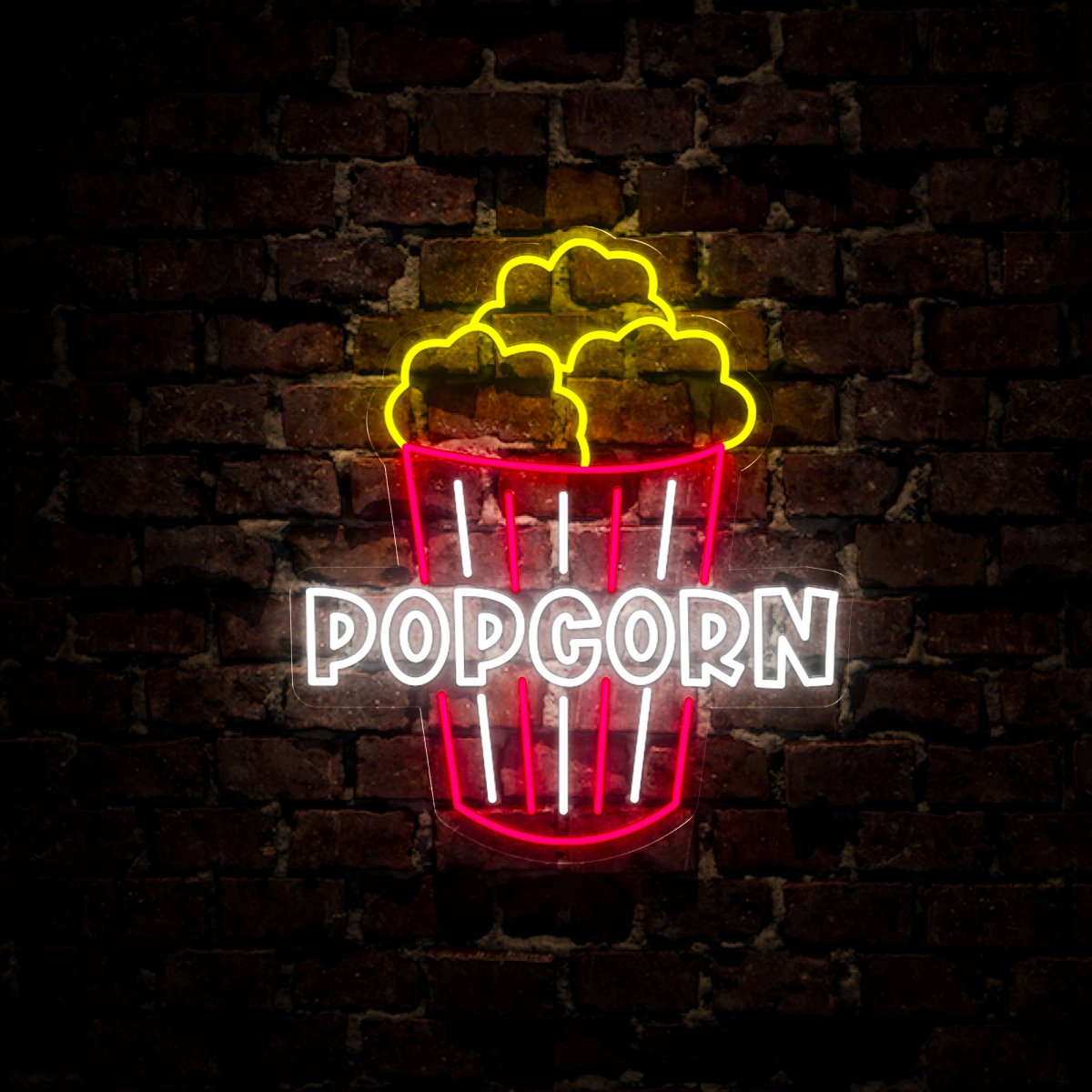 Popcorn Neon Sign - Reels Custom