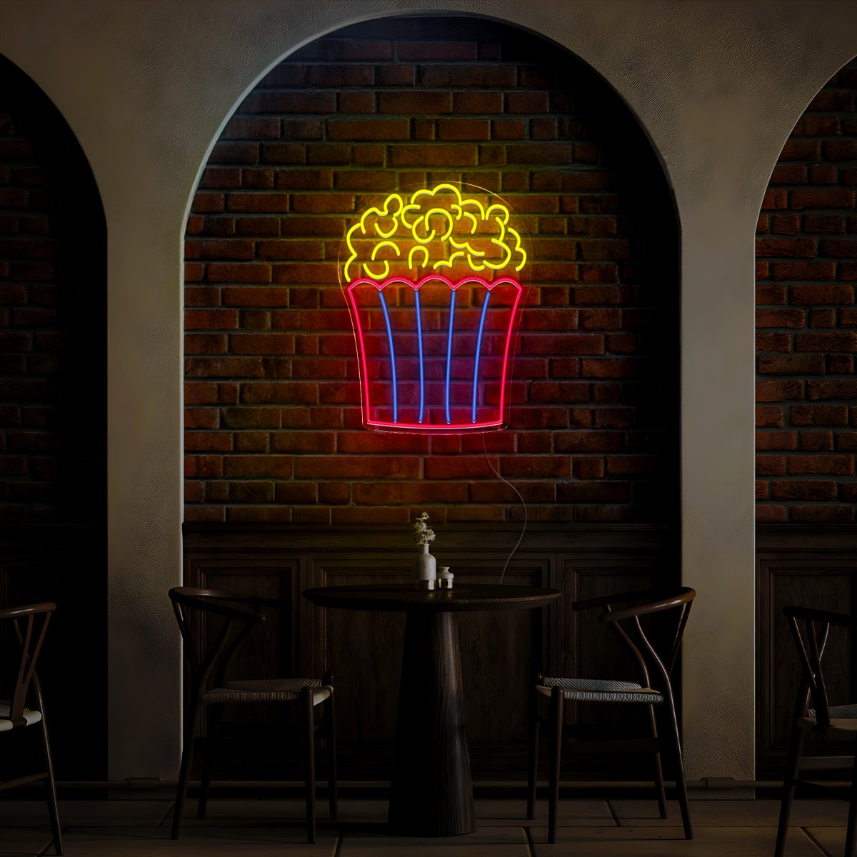 Popcorn Neon Sign - Reels Custom